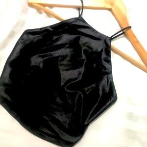 Urban outfitters sexy cross-back black crop top